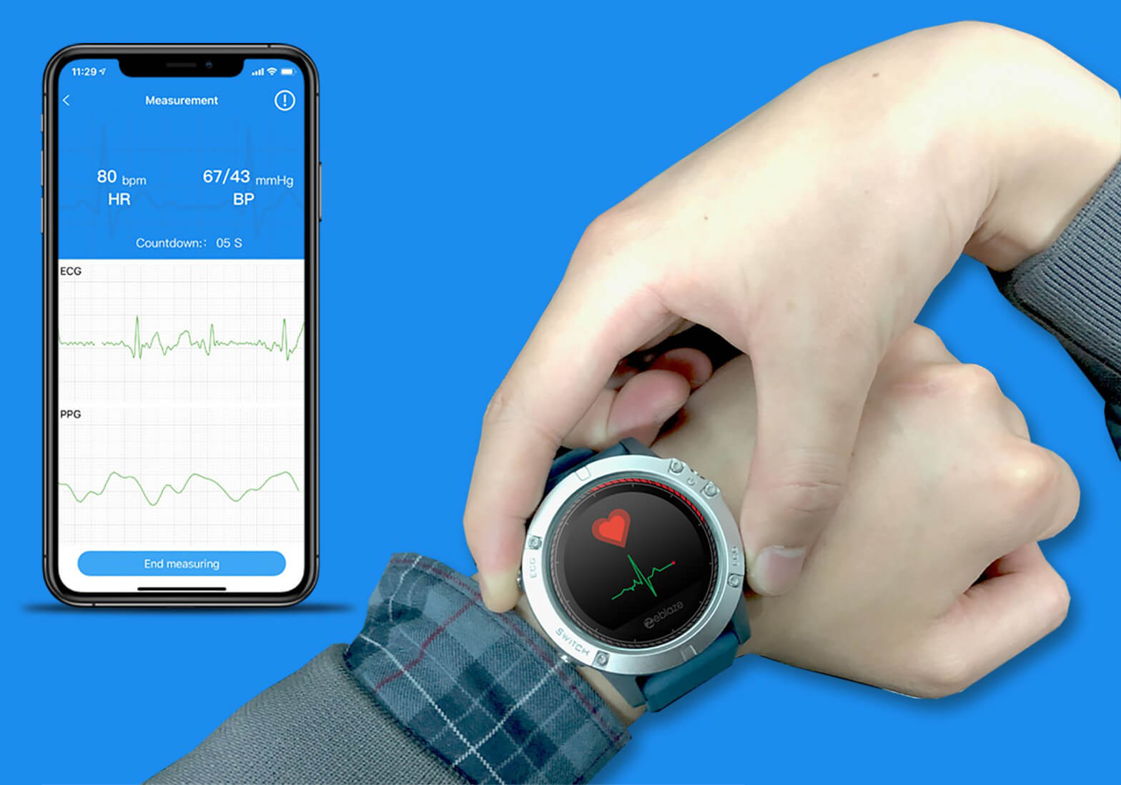 Zeblaze Vibe 3 ECG heart rate monitor